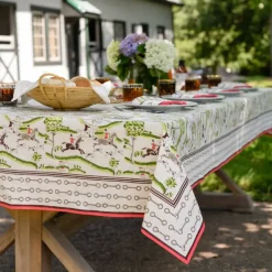 Pomegranate Inc Hunt Scene Tablecloth New