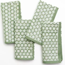 Pomegranate Inc India Hicks Cuban Cross Soft Sage Napkins Outlet