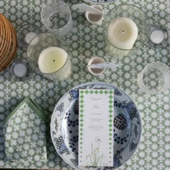 Pomegranate Inc India Hicks Cuban Cross Soft Sage Napkins Outlet