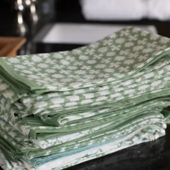 Pomegranate Inc India Hicks Cuban Cross Soft Sage Napkins Outlet