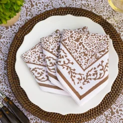 Pomegranate Inc India Hicks Home Antique Brown Rattan Charger | Set of 4 Hot