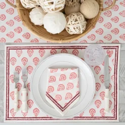 Pomegranate Inc India Hicks Home Carnation Blush Placemat | Set of 4 Sale