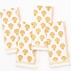 Pomegranate Inc India Hicks Home Carnation Golden Napkin | Set of 4 Hot