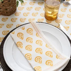 Pomegranate Inc India Hicks Home Carnation Golden Napkin | Set of 4 Hot