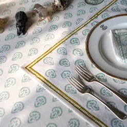 Pomegranate Inc India Hicks Home Carnation Seafoam Placemat | Set of 4 Hot