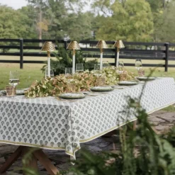 Pomegranate Inc India Hicks Home Carnation Hunter Green Tablecloth Online