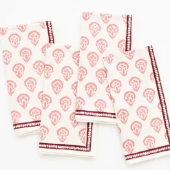 Pomegranate Inc India Hicks Home Carnation Blush Napkin | Set of 4 Online