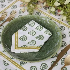 Pomegranate Inc India Hicks Home Carnation Hunter Green Napkin | Set of 4 Hot