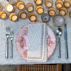 Pomegranate Inc India Hicks Home Chevron Napkins | Set of 4 New