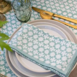 Pomegranate Inc India Hicks Home Cuban Cross Palladian Blue Napkins New