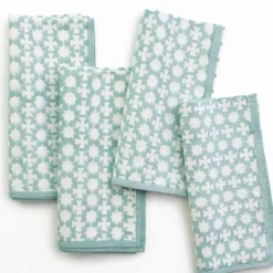 Pomegranate Inc India Hicks Home Cuban Cross Palladian Blue Napkins New