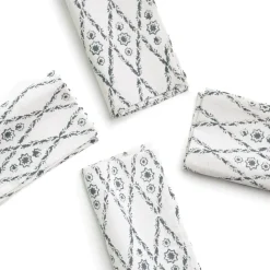 Pomegranate Inc India Hicks Home Diamond Blue Napkins | Set of 4 Best