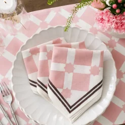 Pomegranate Inc India Hicks Home Latticework Blush Napkin | Set of 4 Best