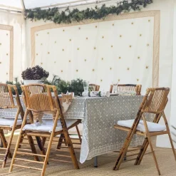 Pomegranate Inc India Hicks Home Medals & Mustaches Tablecloth Online