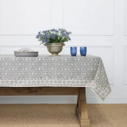 Pomegranate Inc India Hicks Home Medals & Mustaches Tablecloth Online