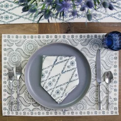 Pomegranate Inc India Hicks Home Medals & Mustaches Placemats | Set of 4 New