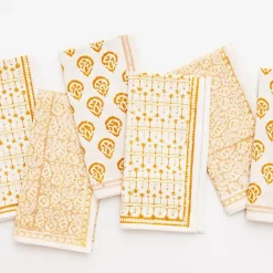 Pomegranate Inc India Hicks Home Multi Golden Napkins | Set of 6 Sale