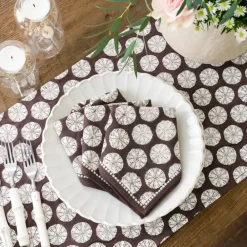 Pomegranate Inc India Hicks Home Sea Biscuit Chocolate Napkin | Set of 4