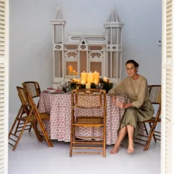 Pomegranate Inc India Hicks Home Sea Biscuit Red Tablecloth