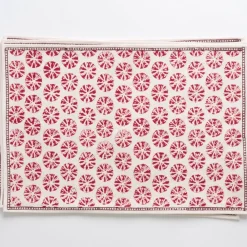 Pomegranate Inc India Hicks Home Sea Biscuit Red Placemat | Set of 4 Clearance