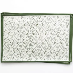 Pomegranate Inc India Hicks Home Sea Ferns & Domino Hunter Green Placemat | Set of 4