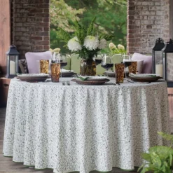 Pomegranate Inc India Hicks Home Sea Ferns & Domino Hunter Green Tablecloth Best