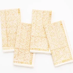 Pomegranate Inc India Hicks Home Seashell Golden Napkin | Set of 4 Hot