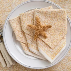 Pomegranate Inc India Hicks Home Seashell Golden Napkin | Set of 4 Hot