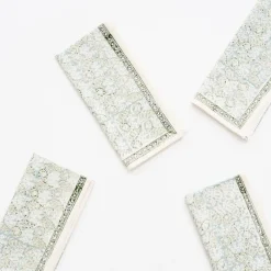 Pomegranate Inc India Hicks Home Seashell Seafoam Napkin | Set of 4 New