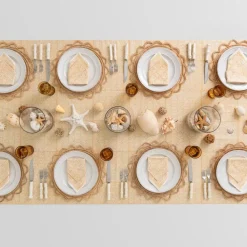 Pomegranate Inc India Hicks Home Seashell Golden Tablecloth