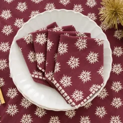 Pomegranate Inc India Hicks Home Sparks Oxblood Napkin | Set of 4