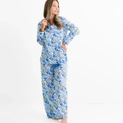 Pomegranate Inc Mila Floral Blue Pajama Top Discount
