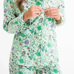 Pomegranate Inc Mila Floral Emerald Pajama Top Sale