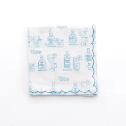 Pomegranate Inc Mixed Drink Printed Linen Cocktail Napkins | Set of 6 Hot