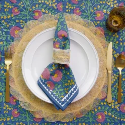 Pomegranate Inc Mustard Poplar Leaf Napkin Rings | Set of 4 Hot