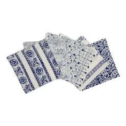 Pomegranate Inc Navy blue and white cocktail napkins | India Hicks Online