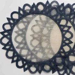 Pomegranate Inc Navy blue natural fiber placemats | Set 4 Hot