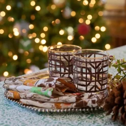 Pomegranate Inc Paddock Scene Linen Cocktail Napkin | Set of 4