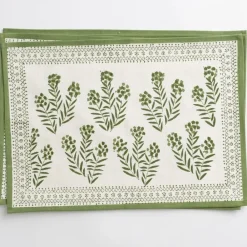 Pomegranate Inc Phlox Green Placemat | Set of 4 Online