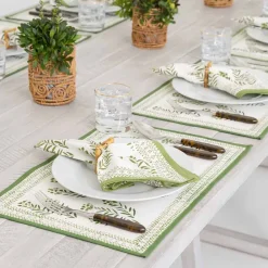 Pomegranate Inc Phlox Green Placemat | Set of 4 Online