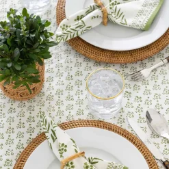 Pomegranate Inc Phlox Green Tablecloth Outlet