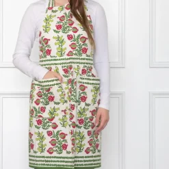 Pomegranate Inc Pom Bells Basil & Magenta Apron Discount