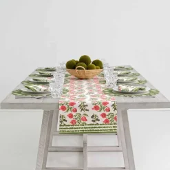 Pomegranate Inc Pom Bells Fern & Poppy Table Runner Discount