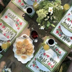 Pomegranate Inc Pom Bells Fern & Poppy Placemat | Set of 4 Hot