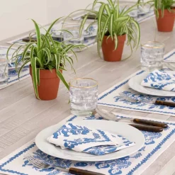 Pomegranate Inc Pom Bells Wedgewood Napkin | Set of 4 Outlet