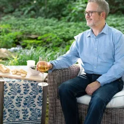 Pomegranate Inc Pom Bells Wedgewood Table Runner Hot