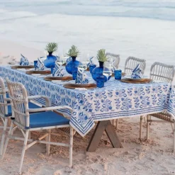 Pomegranate Inc Pom Bells Wedgewood Tablecloth Hot