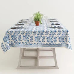 Pomegranate Inc Pom Bells Wedgewood Tablecloth Hot