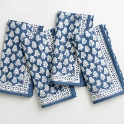 Pomegranate Inc Pom Buti Denim Napkin | Set of 4 Outlet