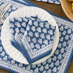 Pomegranate Inc Pom Buti Denim Napkin | Set of 4 Outlet